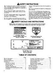 Toro 16400, 16401, 16402 Toro Lawnmower Owners Manual, 1991 page 2
