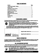 MTD 614E 644E 664G Snow Blower Owners Manual page 2