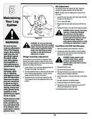 MTD Troy-Bilt LS 27 TB Log Splitter Lawn Mower Owners Manual page 12