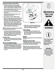 MTD Troy-Bilt LS 27 TB Log Splitter Lawn Mower Owners Manual page 13