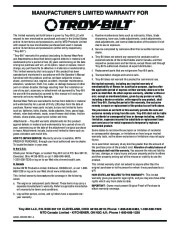 MTD Troy-Bilt LS 27 TB Log Splitter Lawn Mower Owners Manual page 20