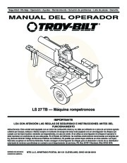 MTD Troy-Bilt LS 27 TB Log Splitter Lawn Mower Owners Manual page 21