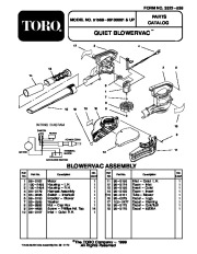 Toro 51568 Quiet Blower Vac Parts Catalog, 2000 page 1