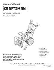 Craftsman 247.88970 Craftsman 26-Inch Snow Blower Owners Manual, 2005 page 1