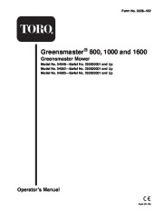 Toro Owners Manual, 2003 page 1