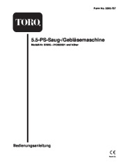 Toro 62925 5.5 hp Lawn Vacuum Laden Anleitung, 2001 page 1