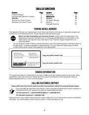 MTD Yard Man Two Stage Snow Blower Owners Manual page 2