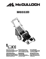 McCulloch M6553 D Lawn Mower Owners Manual page 1