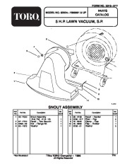 Toro 62924 5 hp Lawn Vacuum Parts Catalog, 1997 page 1