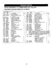 Craftsman 247.885570 Craftsman 24-Inch Two Stage Track Drive Snow Thrower Owners Manual page 34