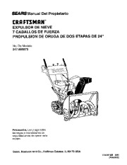 Craftsman 247.885570 Craftsman 24-Inch Two Stage Track Drive Snow Thrower Owners Manual page 39