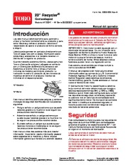 Toro 20041 Toro 22-inch Recycler Lawnmower Manual del Propietario, 2005 page 1