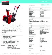 Honda HS622TC HS622TCS Snow Blower Catalog page 1