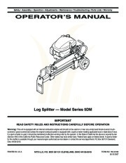 MTD 5DM Log Splitter Lawn Mower Owners Manual page 1