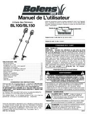 MTD Bolens BL100 BL150 Gas Trimmer 2 Cycle Lawn Mower Owners Manual page 13