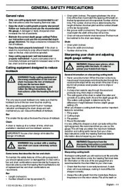 Husqvarna 235e 236e 240e TrioBrake Chainsaw Owners Manual, 2003,2004,2005,2006,2007,2008,2009,2010 page 11