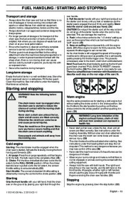 Husqvarna 235e 236e 240e TrioBrake Chainsaw Owners Manual, 2003,2004,2005,2006,2007,2008,2009,2010 page 15