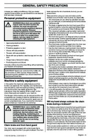 Husqvarna 235e 236e 240e TrioBrake Chainsaw Owners Manual, 2003,2004,2005,2006,2007,2008,2009,2010 page 9