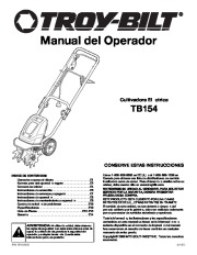 MTD TB154 Electric Gardern Cultivator Lawn Mower Owners Manual page 15