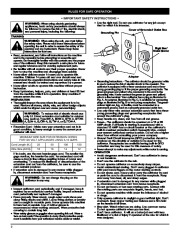 MTD TB154 Electric Gardern Cultivator Lawn Mower Owners Manual page 2