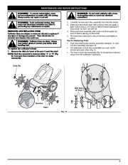 MTD TB154 Electric Gardern Cultivator Lawn Mower Owners Manual page 9