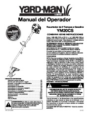 MTD Yard Man YM20CS 2 Cycle Trimmer Lawn Mower Owners Manual page 33