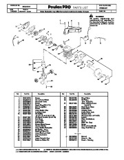 Poulan Pro PP4620AV Chainsaw Parts List page 1