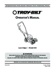 MTD Troy-Bilt 554 Lawn Edger Owners Manual page 1
