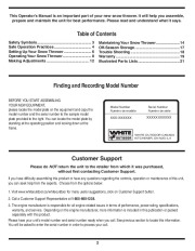 MTD White Outdoor 769-04123 Snow Blower Owners Manual page 2