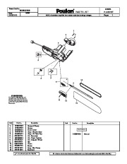 Poulan PLN3516F Chainsaw Parts List page 1