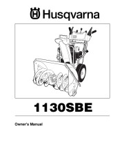 Husqvarna 1130SBE Snow Blower Owners Manual, 2006,2007,2008 page 1