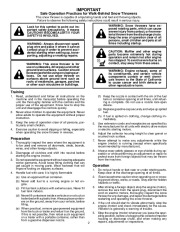 Husqvarna 1130SBE Snow Blower Owners Manual, 2006,2007,2008 page 2