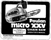 Poulan Micro 25 XXV Chainsaw Owners Manual page 1