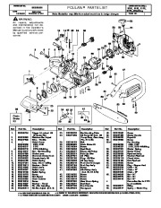 Poulan 2050 2150 2175 2375 Chainsaw Parts List page 1