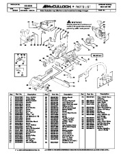 McCulloch Mac Cat 338 Chainsaw Service Parts List page 1