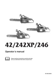 Husqvarna 42 242XP 246 Chainsaw Owners Manual, 1999,2000,2001 page 1