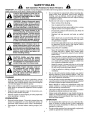 Husqvarna 1130STE XP Snow Blower Owners Manual, 2004,2005,2006,2007 page 2