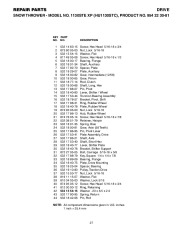 Husqvarna 1130STE XP Snow Blower Owners Manual, 2004,2005,2006,2007 page 27