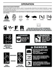 Husqvarna 1130STE XP Snow Blower Owners Manual, 2004,2005,2006,2007 page 8