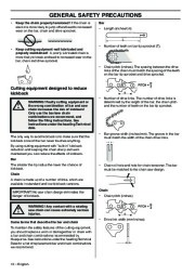 Husqvarna 357XP 359 Chainsaw Owners Manual, 2001,2002,2003,2004,2005,2006,2007,2008,2009 page 12