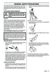 Husqvarna 357XP 359 Chainsaw Owners Manual, 2001,2002,2003,2004,2005,2006,2007,2008,2009 page 15