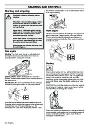 Husqvarna 357XP 359 Chainsaw Owners Manual, 2001,2002,2003,2004,2005,2006,2007,2008,2009 page 20