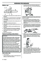 Husqvarna 357XP 359 Chainsaw Owners Manual, 2001,2002,2003,2004,2005,2006,2007,2008,2009 page 22