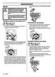 Husqvarna 357XP 359 Chainsaw Owners Manual, 2001,2002,2003,2004,2005,2006,2007,2008,2009 page 34