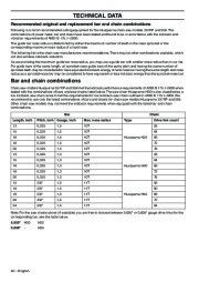 Husqvarna 357XP 359 Chainsaw Owners Manual, 2001,2002,2003,2004,2005,2006,2007,2008,2009 page 40