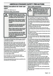 Husqvarna 357XP 359 Chainsaw Owners Manual, 2001,2002,2003,2004,2005,2006,2007,2008,2009 page 43