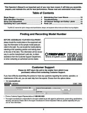 MTD Troy-Bilt 830 Series 21 Inch Rotary Lawn Mower Owners Manual page 2