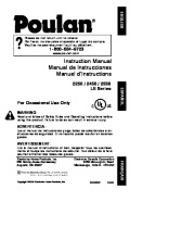 Poulan 2250 2450 2550 LE Series Chainsaw Owners Manual page 1