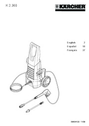 Kärcher K 2.360 Electric Power High Pressure Washer Owners Manual page 1
