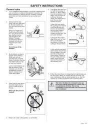 Husqvarna 45 49 Chainsaw Owners Manual, 1995,1996,1997,1998 page 17